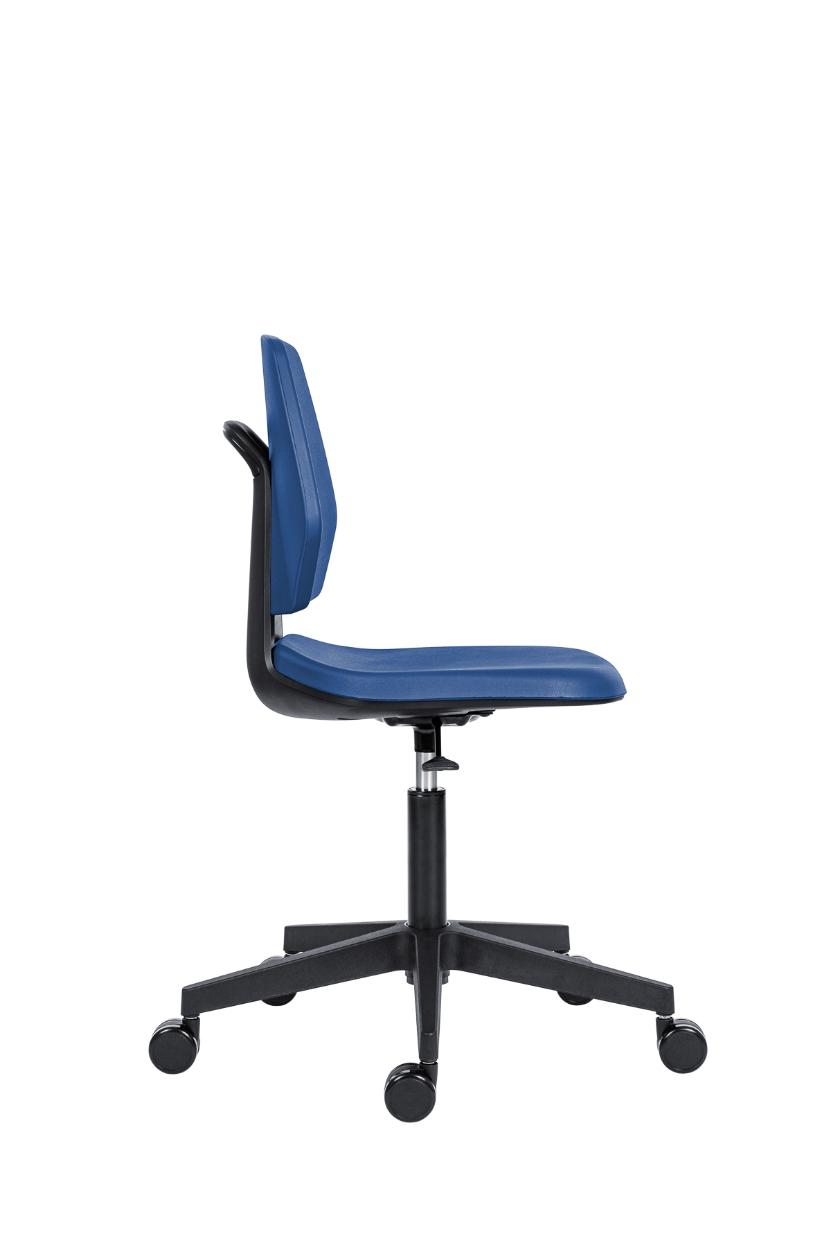 Kancelářská židle 1260 ALLOY RAM CERNY PU MODRA B.PLAST KOL