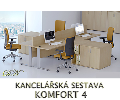 Kancelářská sestava nábytku VISIO 4 - Designový NÁBYTEK