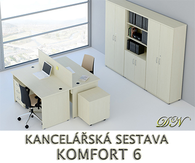 Kancelářská sestava nábytku VISIO 6 - Designový NÁBYTEK