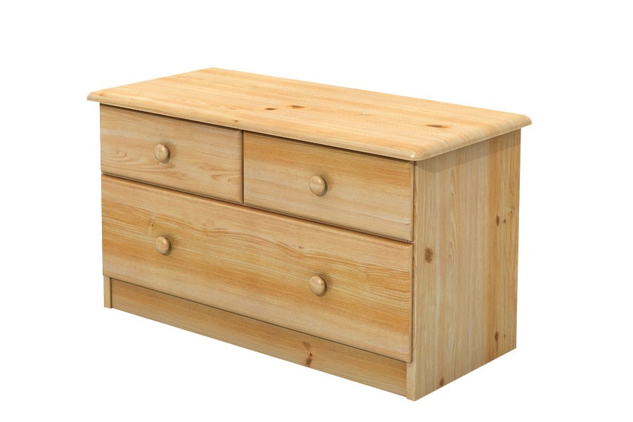 Bradop Komoda (2+1 zásuvka) široká, masiv smrk B704