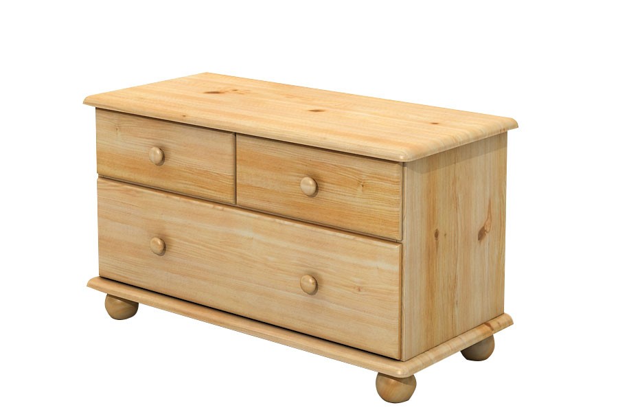 Bradop Komoda (2+1 zásuvka) široká, masiv smrk B804