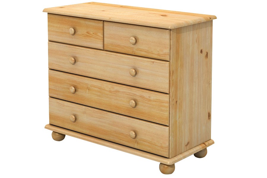 Bradop Komoda (2+3 zásuvky) široká, masiv smrk B805