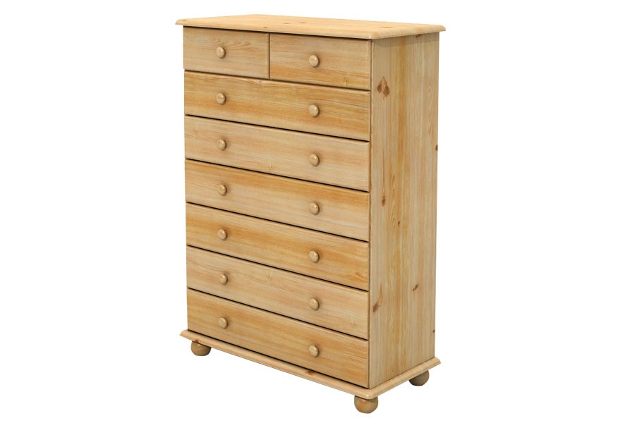 Bradop Komoda široká 2+6 zásuvek, masiv smrk B806