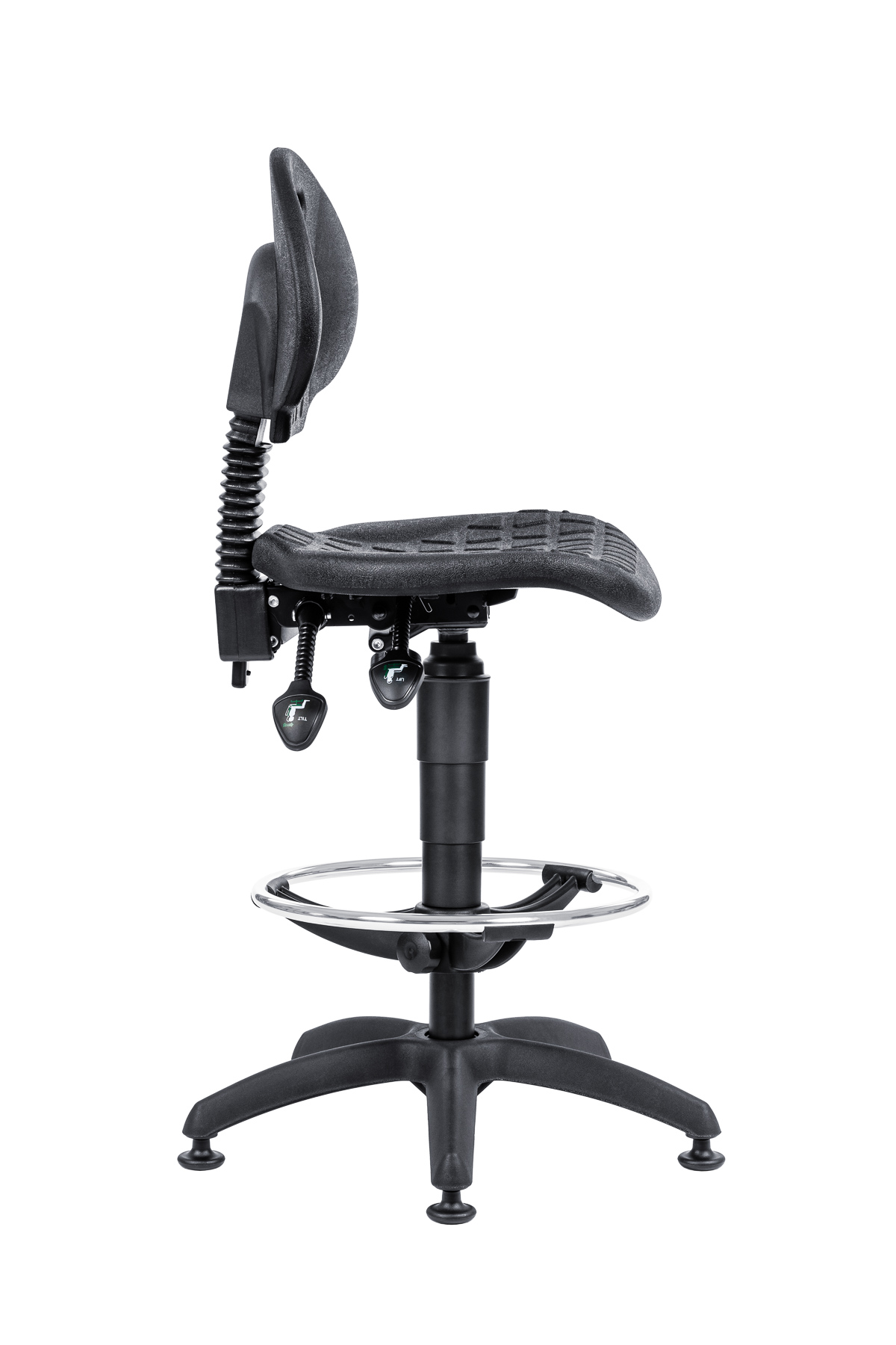 Kancelářská židle 1290 PU ASYN BASE PLAST EXTEND KLUZAKY