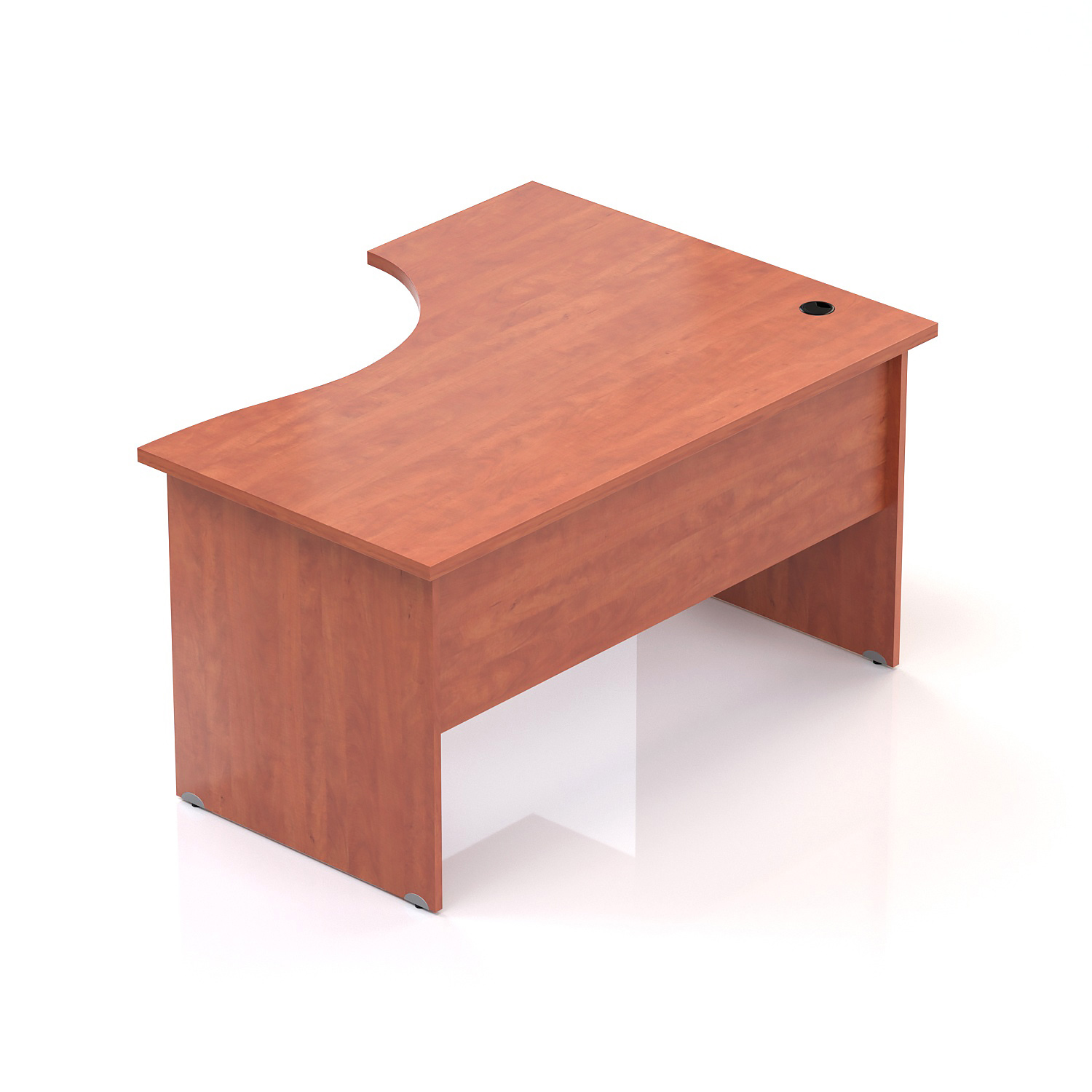 Kancelářský rohový stůl levý Komfort, dřevěná podnož, 140x70/100x76 cm - BKA19 03