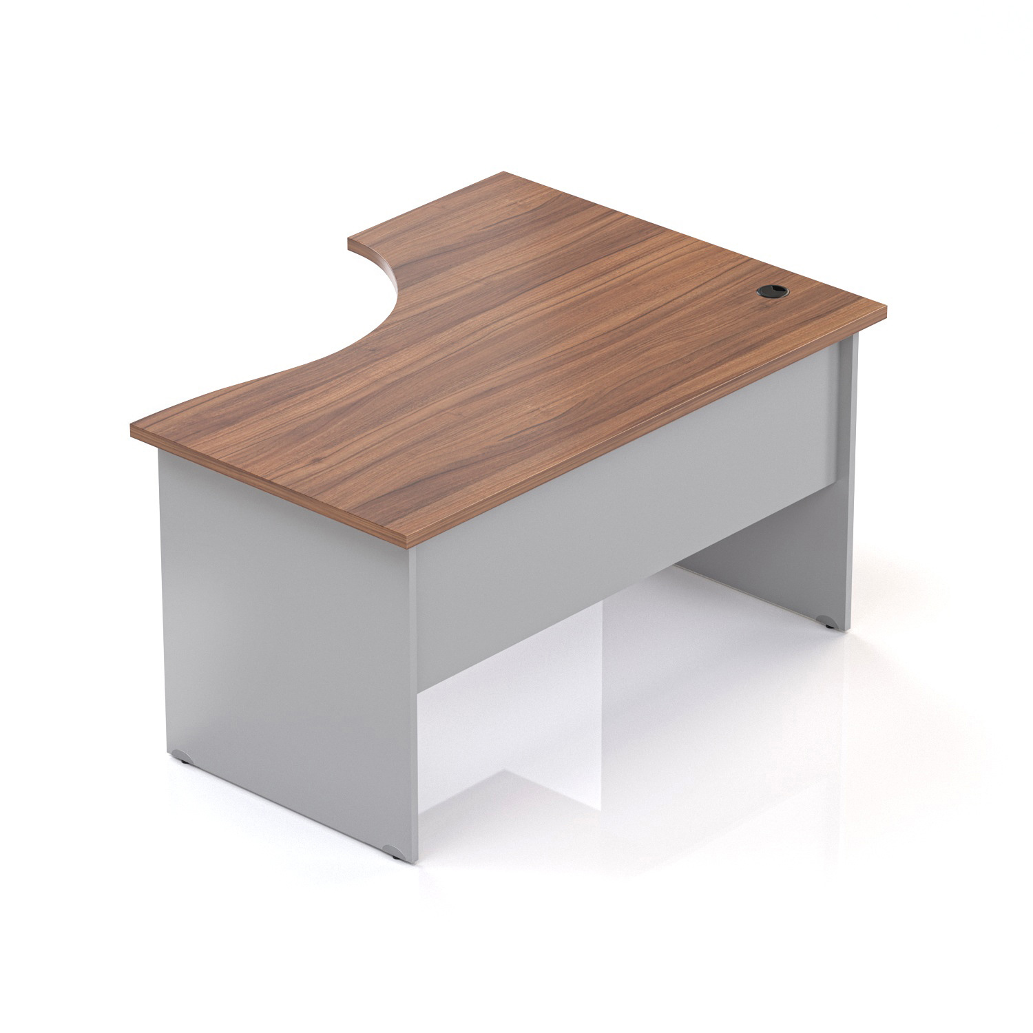 Kancelářský rohový levý stůl Komfort, dřevěná podnož, 140x70/100x76 cm - BKA19 19