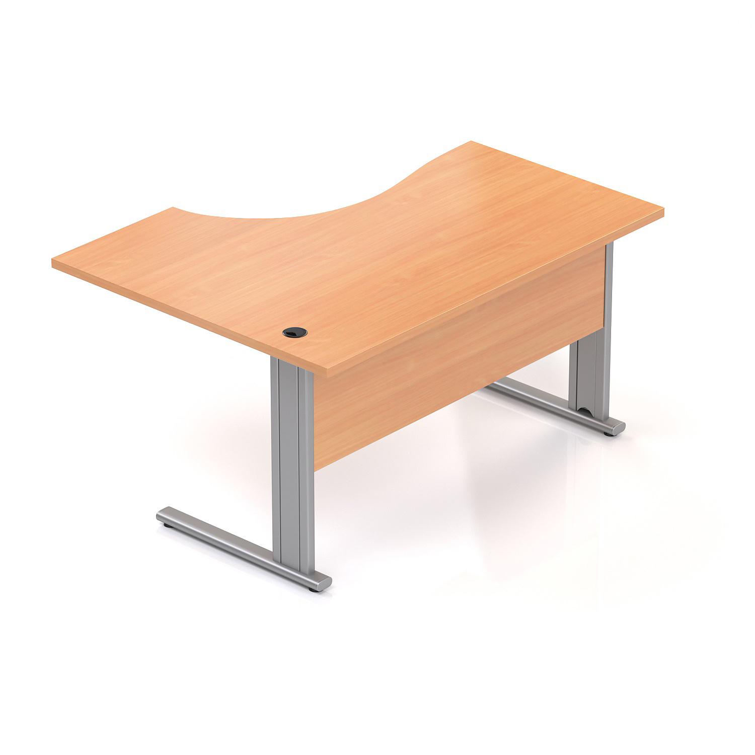 Kancelářský stůl rohový pravý Komfort, kovová podnož, 140x70/100x76 cm - BPR18 11