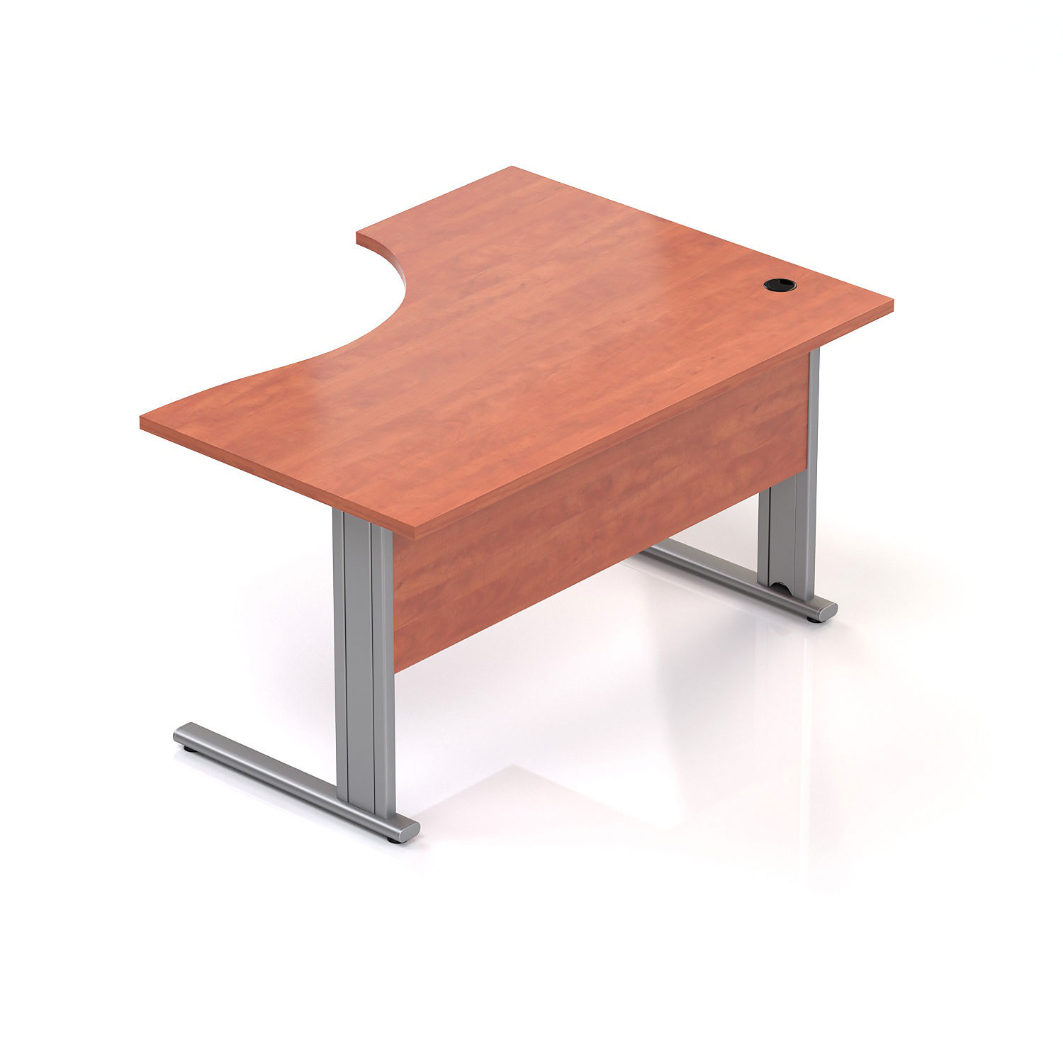 Kancelářský stůl rohový levý Komfort, kovová podnož, 140x70/100x76 cm - BPR19 03
