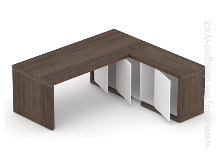 Manažerská sestava stolu s komodou SOLID Z4, volitelná délka stolu 160/180/200cm