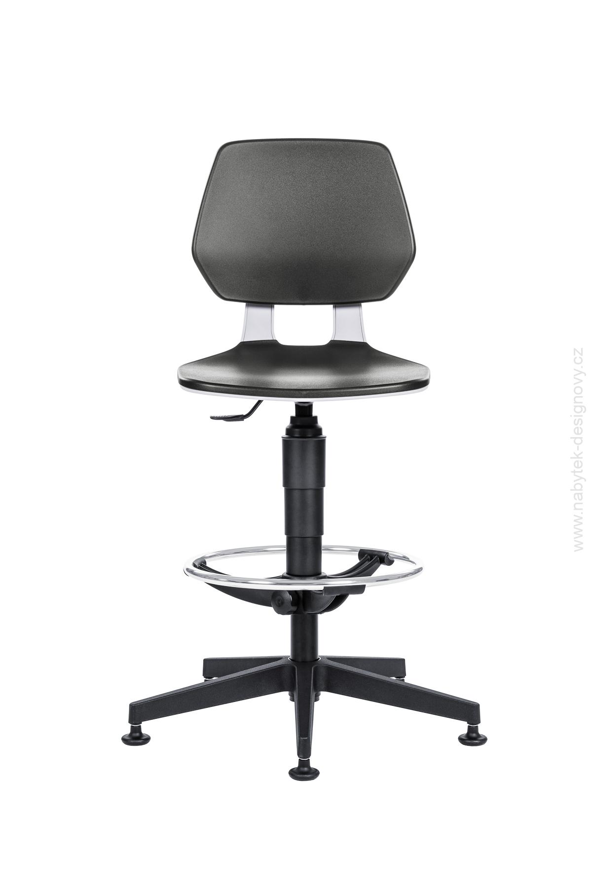 Kancelářská židle 1260 ALLOY RAM SEDY PL.CERNY B.PLAST EXT KLUZ