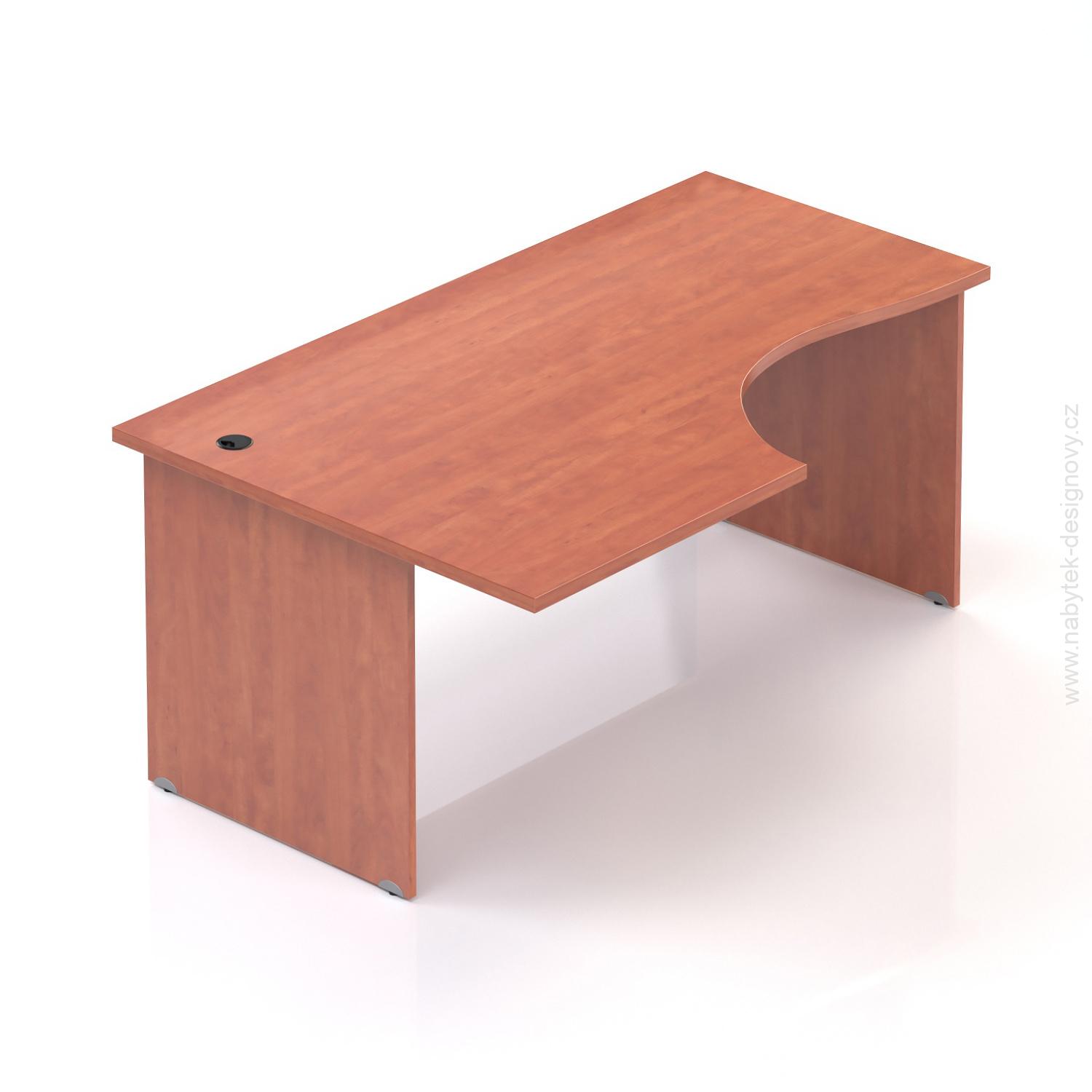 Kancelářský rohový stůl levý Komfort, dřevěná podnož, 160x70/100x76 cm - BKA21 03
