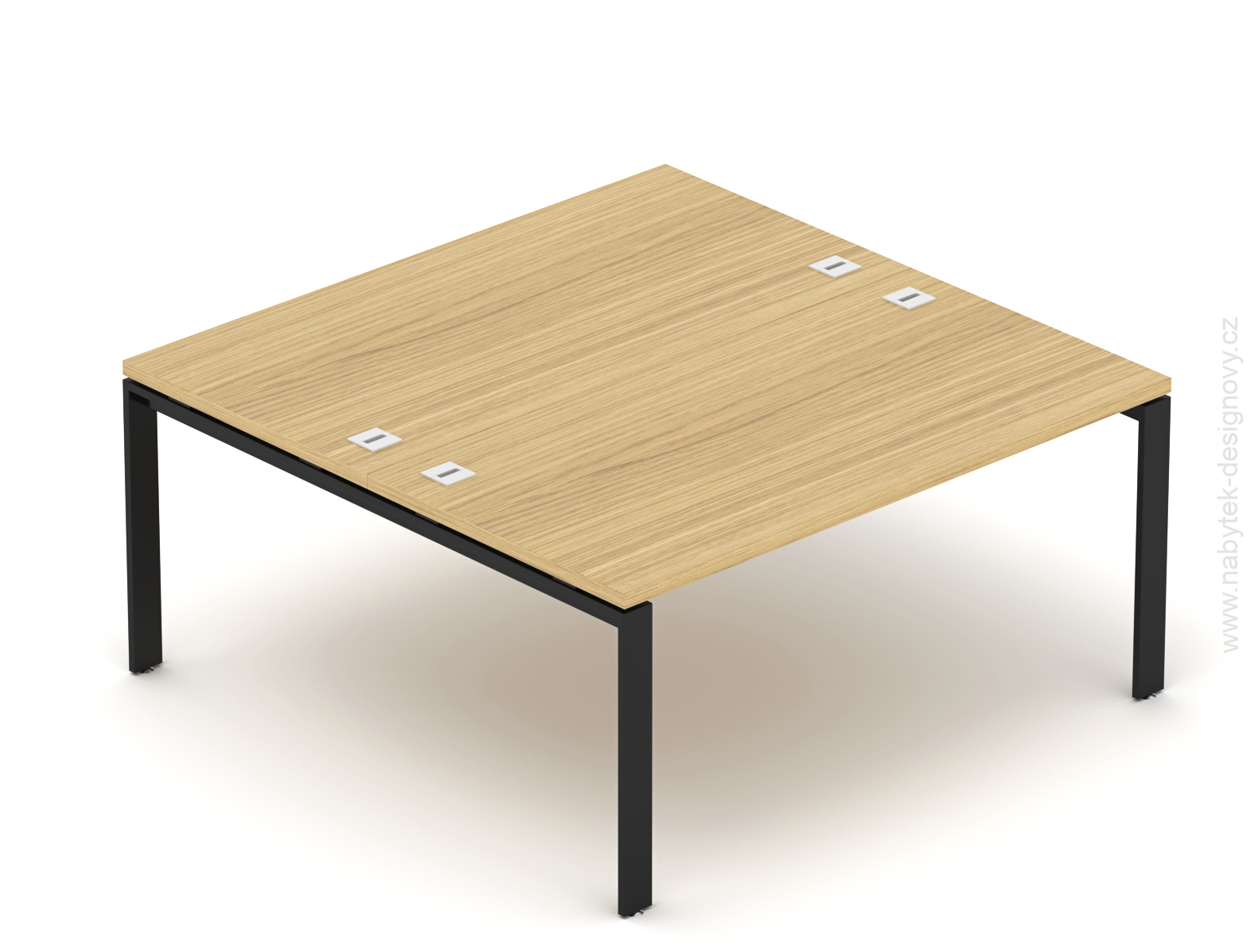 Kancelářský stůl EPIC (2.osoby), 160cm, kovová podnož U