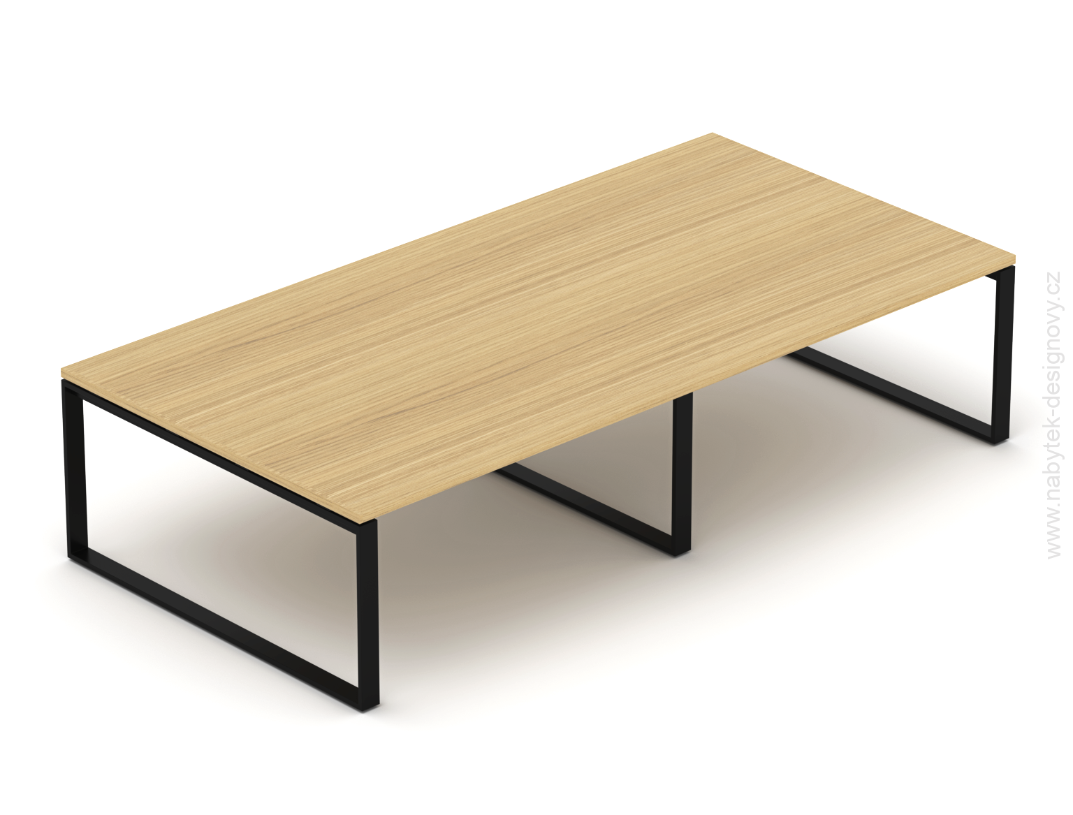 Konferenční stůl EPIC (více os.), 400cm, ocelová podnož O, (více modulový)