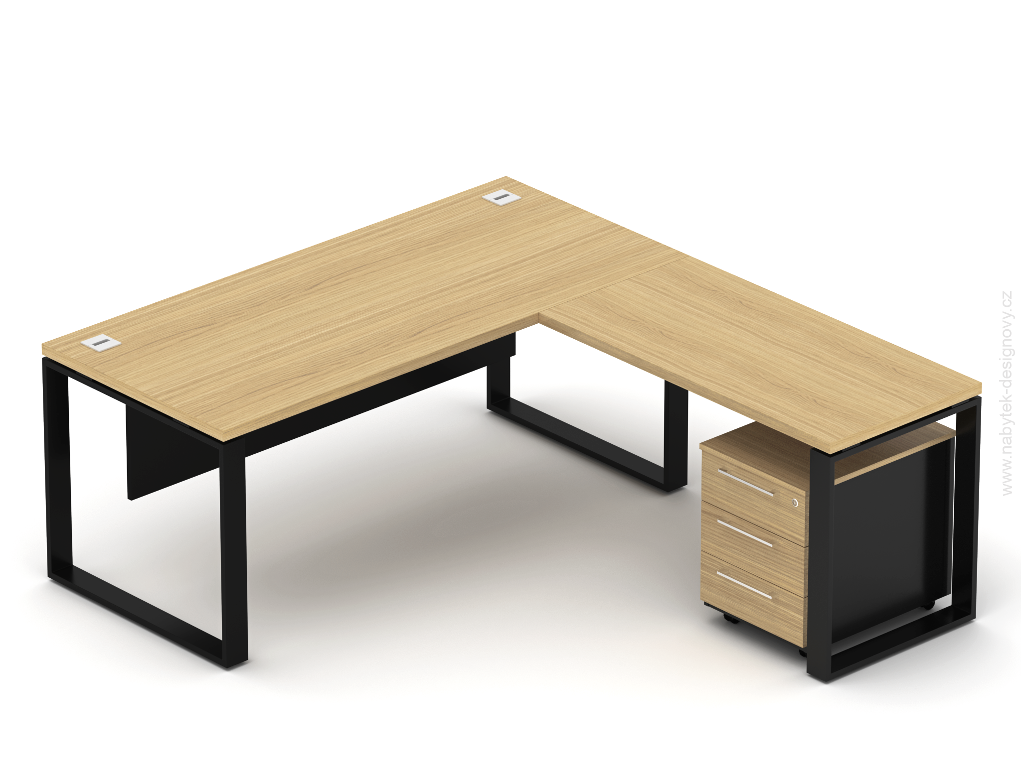 Kancelářská sestava EPIC Z12 O, délka stolu 180cm, délka s přístavným stolem 180cm