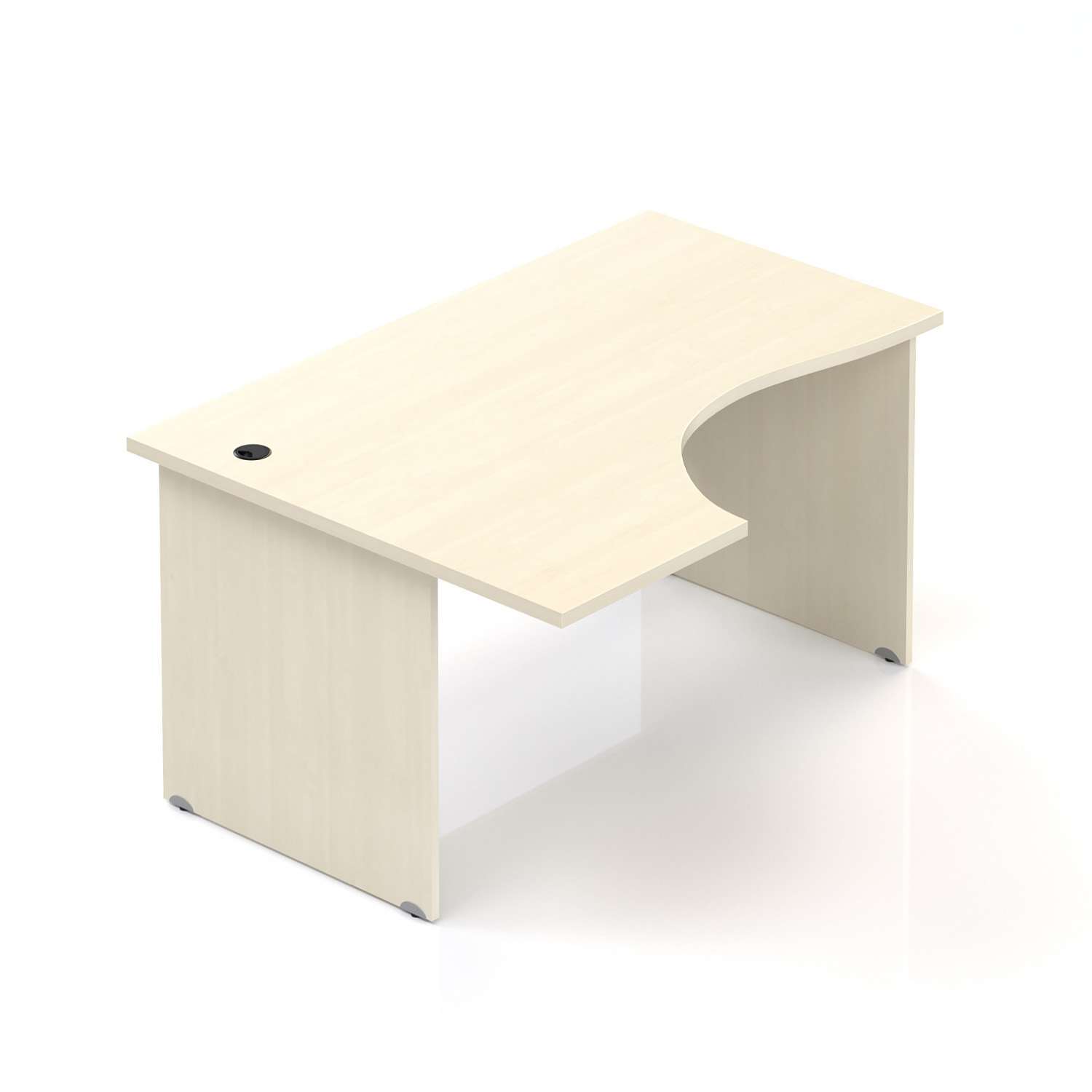 Kancelářský rohový stůl levý Komfort, dřevěná podnož, 140x70/100x76 cm - BKA19 12