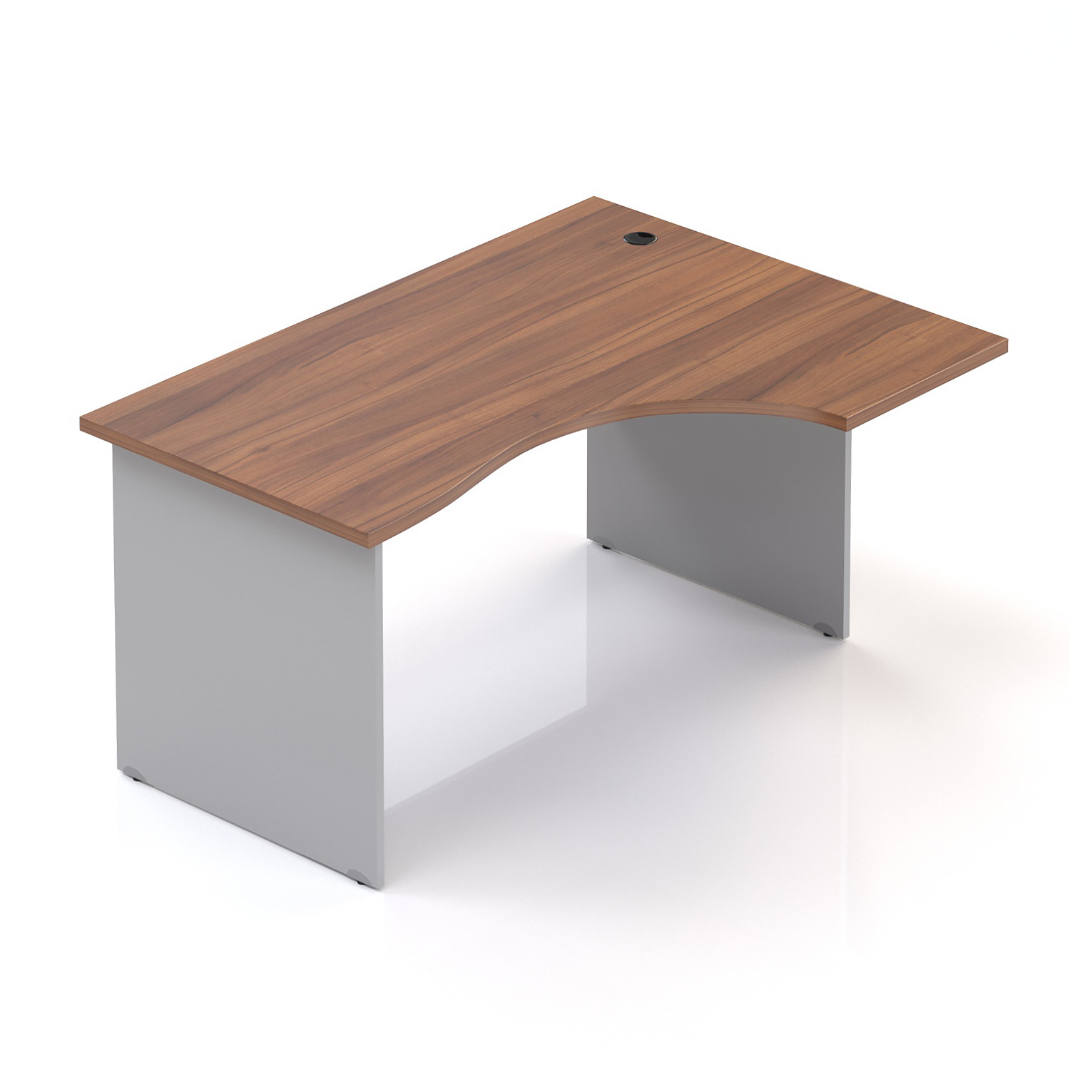Kancelářský rohový pravý stůl Komfort, dřevěná podnož, 140x70/100x76 cm - BKA18 19