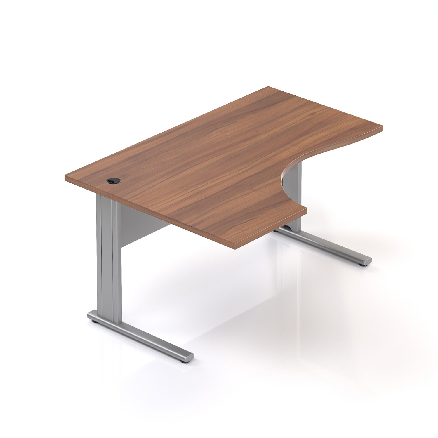 Kancelářský stůl rohový levý Komfort, kovová podnož, 140x70/100x76 cm - BPR19 19