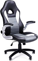 Kancelářská židle Racing Grey, pro PC stoly, racing design, nosnost 150kg