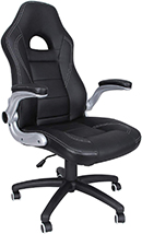Kancelářská židle Racing Black, pro PC stoly, racing design, nosnost 150kg