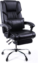 Kancelářská židle KOMFORT Plus s výsuvnou opěrkou na nohy a polštářkem, nosnost 150kg