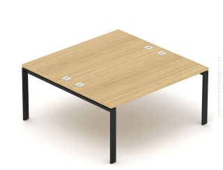 Kancelářský stůl EPIC (2.osoby), 120/140/160/180cm, kovová podnož U