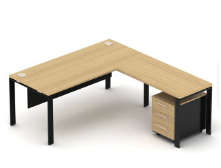 Kancelářská sestava EPIC Z11 U, volitelná délka stolu 160/180cm, délka s přístavným stolem 160/180cm