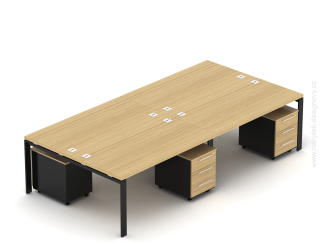 Kancelářská sestava EPIC Z35 U, volitelná délka stolu 240/280/320/360cm