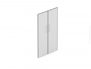 Skleněné dveře bez rámu, výška 148,1cm, šířka 80cm