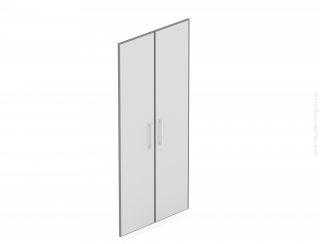 Skleněné dveře v AL rámu, výška 183,3cm, šířka 80cm