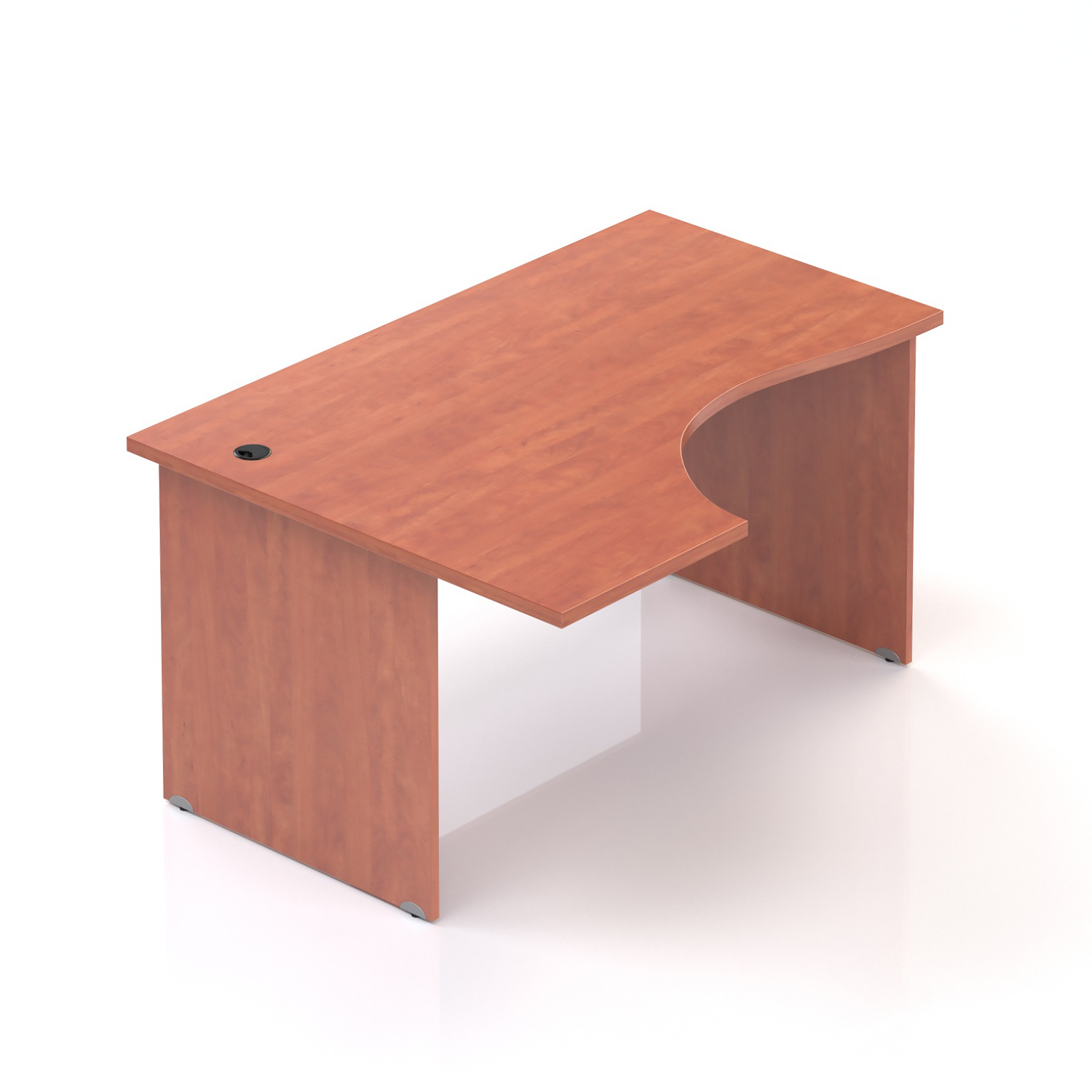 Kancelářský rohový stůl levý Komfort, dřevěná podnož, 140x70/100x76 cm BKA19 03