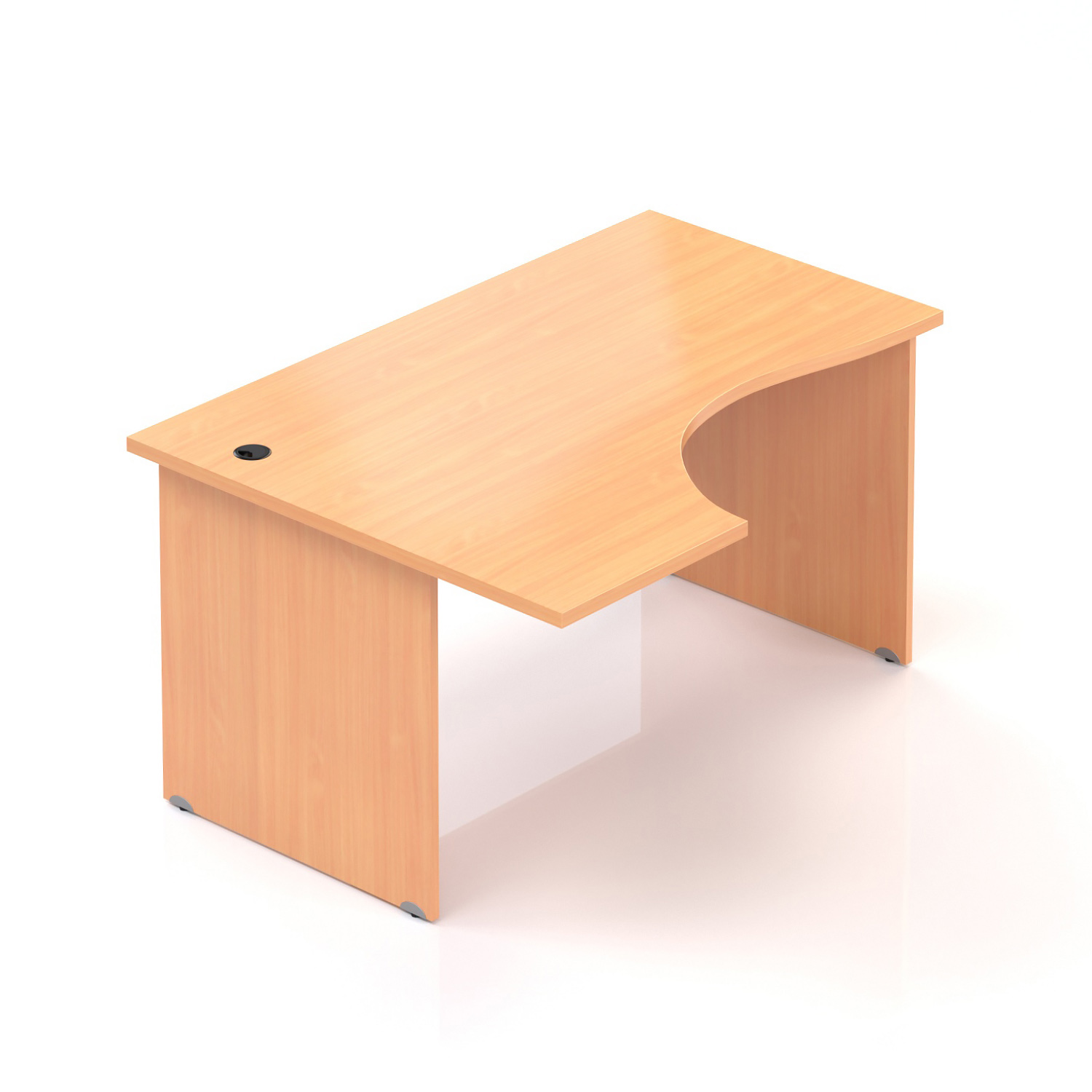 Kancelářský rohový stůl levý Komfort, dřevěná podnož, 140x70/100x76 cm BKA19 11