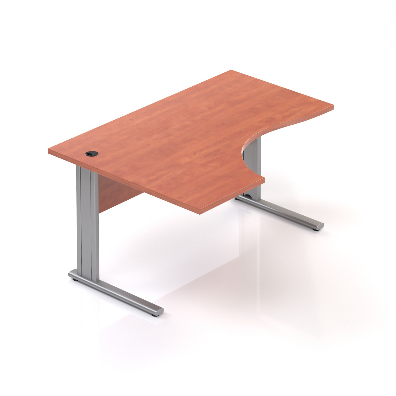 Kancelářský stůl rohový levý Komfort, kovová podnož, 140x70/100x76 cm BPR19 03