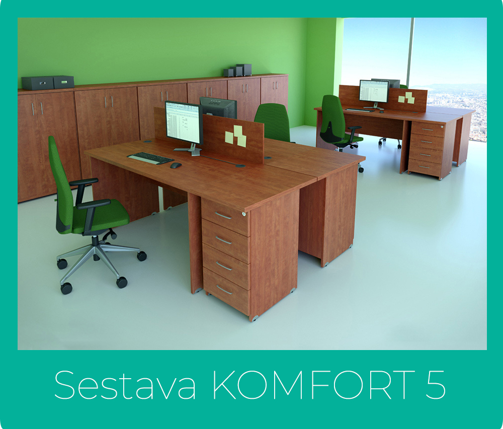 Kancelářská sestava nábytku KOMFORT 5 - Kancelářský nábytek KOMFORT