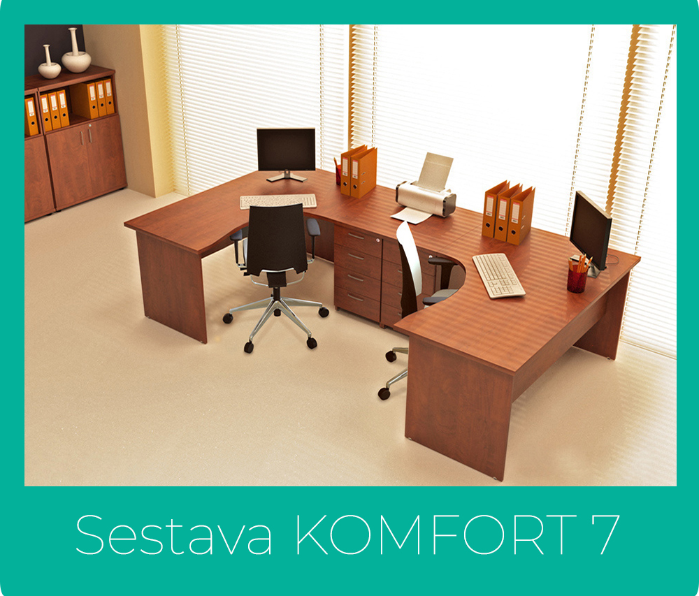 Kancelářská sestava nábytku KOMFORT 7 - Kancelářský nábytek KOMFORT