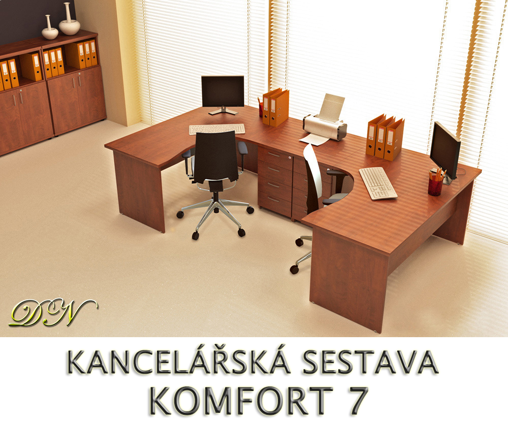 Kancelářská sestava nábytku KOMFORT 7 - Designový NÁBYTEK