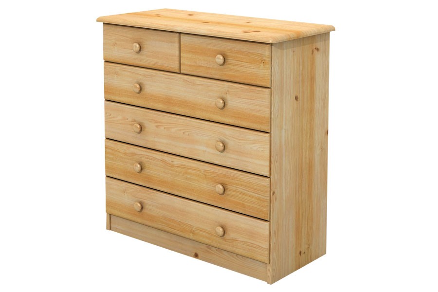 Komoda 2+4 zásuvky, masiv borovice B036