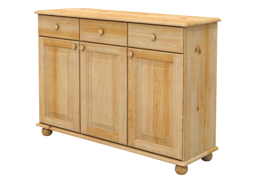 Komoda 3dveřová+3 zásuvky,masiv borovice B230