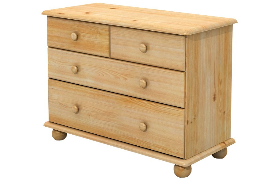 Komoda 2+2 zásuvky, masiv borovice B234
