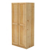 Šatní skříň dvoudveřová, masiv borovice - B021